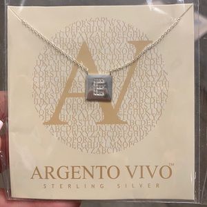 “E” Initial necklace by Argentino Vivo